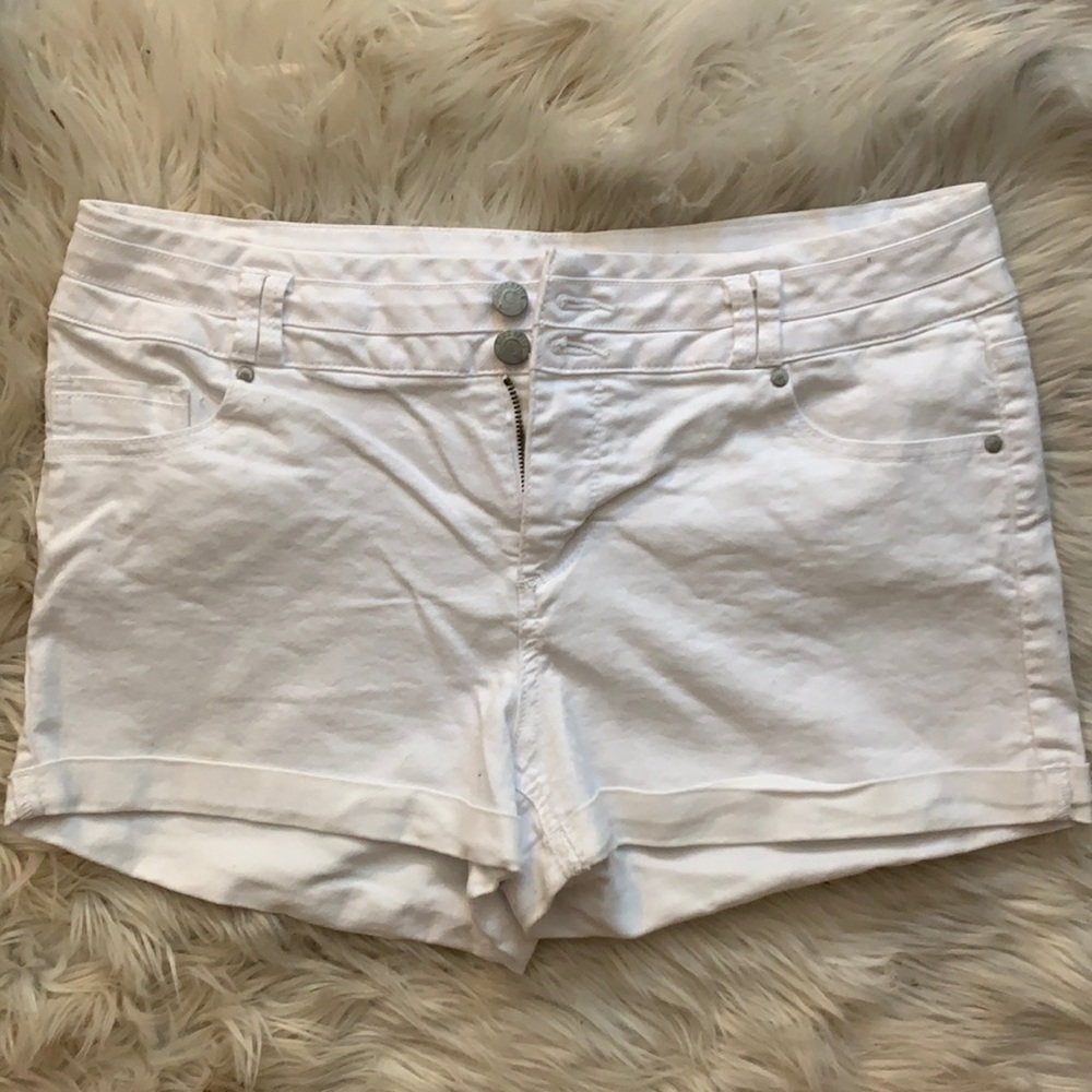 White denim shorts. Size 13.